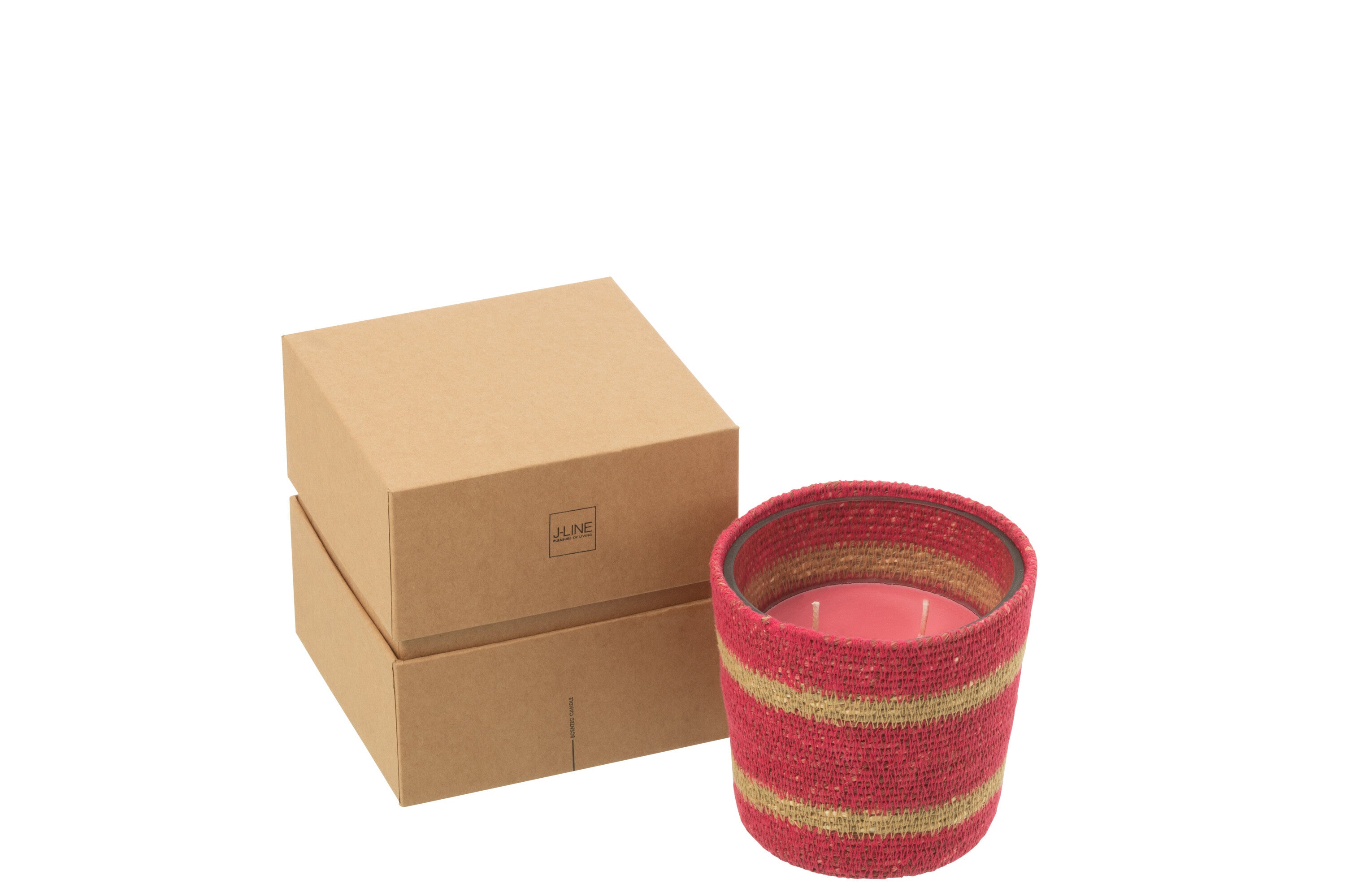 J-Line geurkaars Mand - Tender Roze - roze - small - 45U