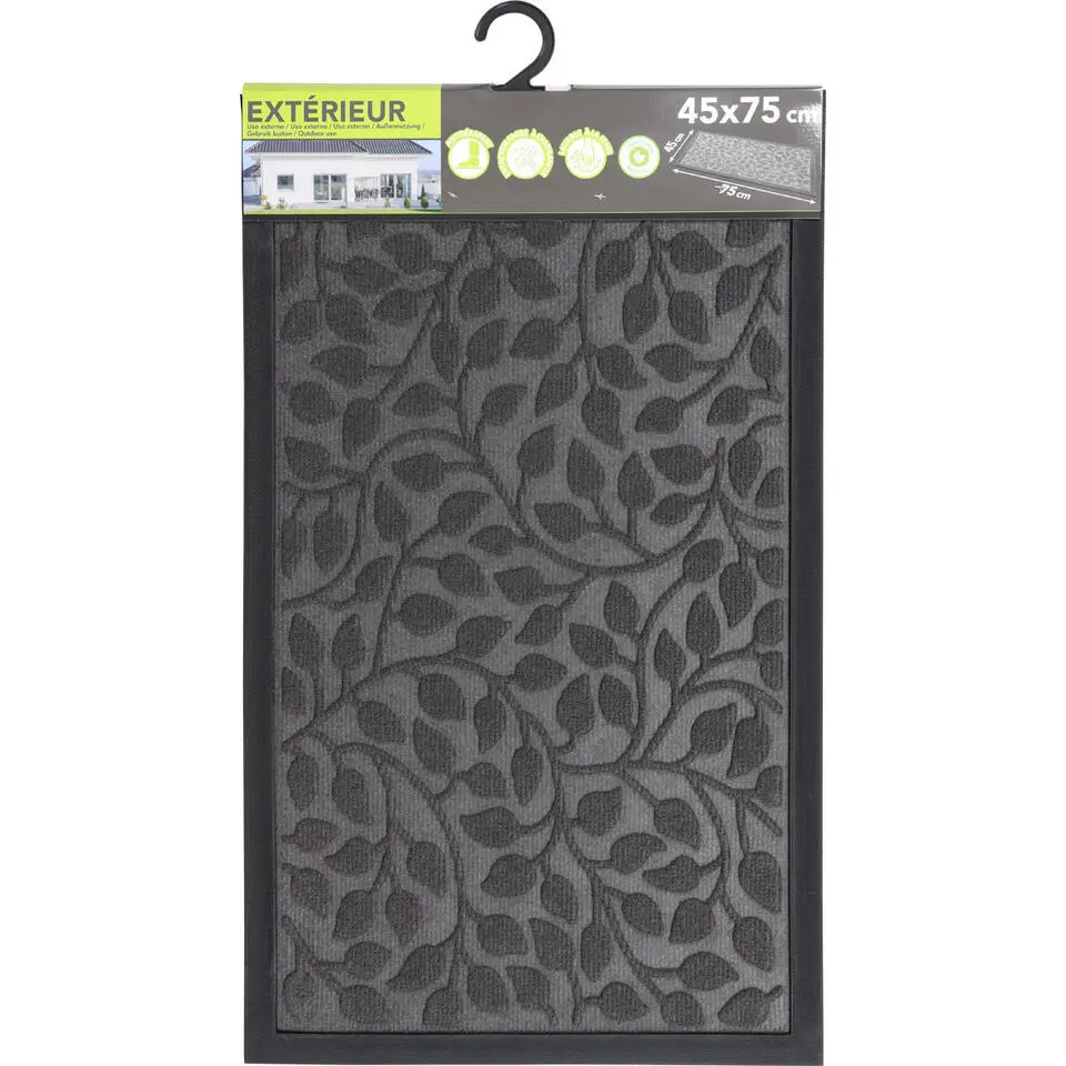 Luance Deurmat - donkergrijs - rubber - rechthoek - 75 x 45 cm