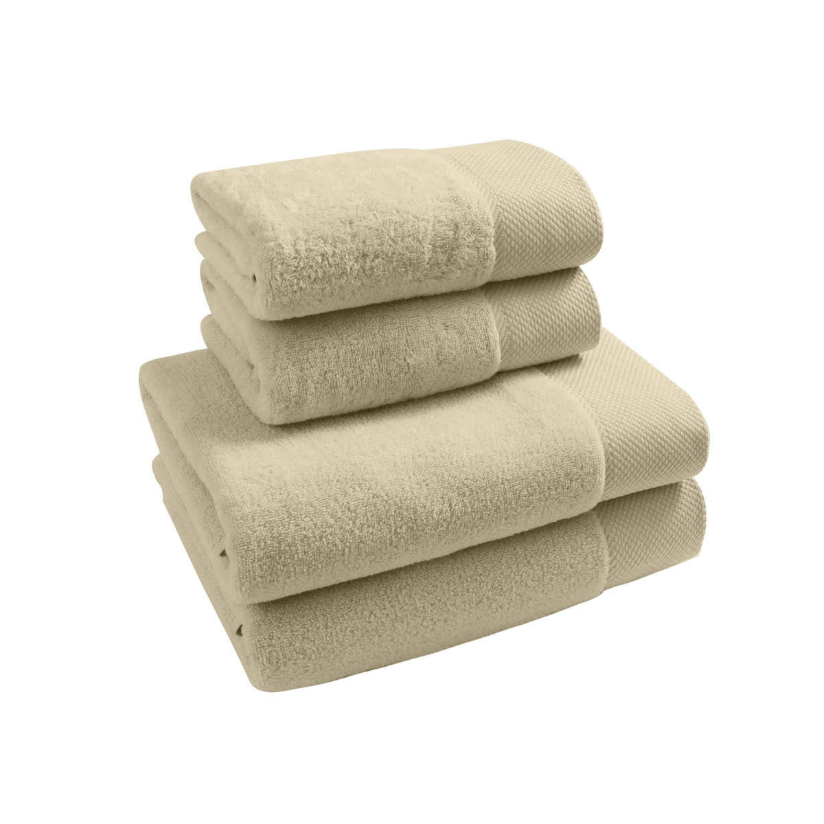 SENSOFT - Ensemble de bain 4 pièces zéro twist (2 draps ficelle