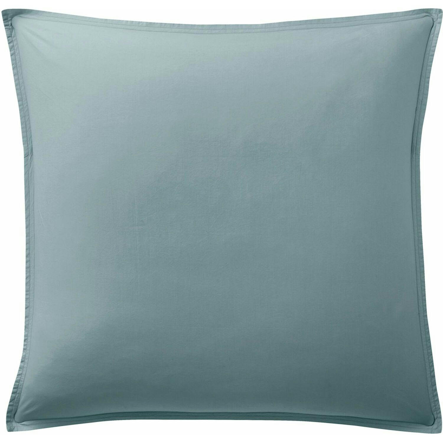 BLEU - Taie d'oreiller percale de coton bleu 65x65 cm