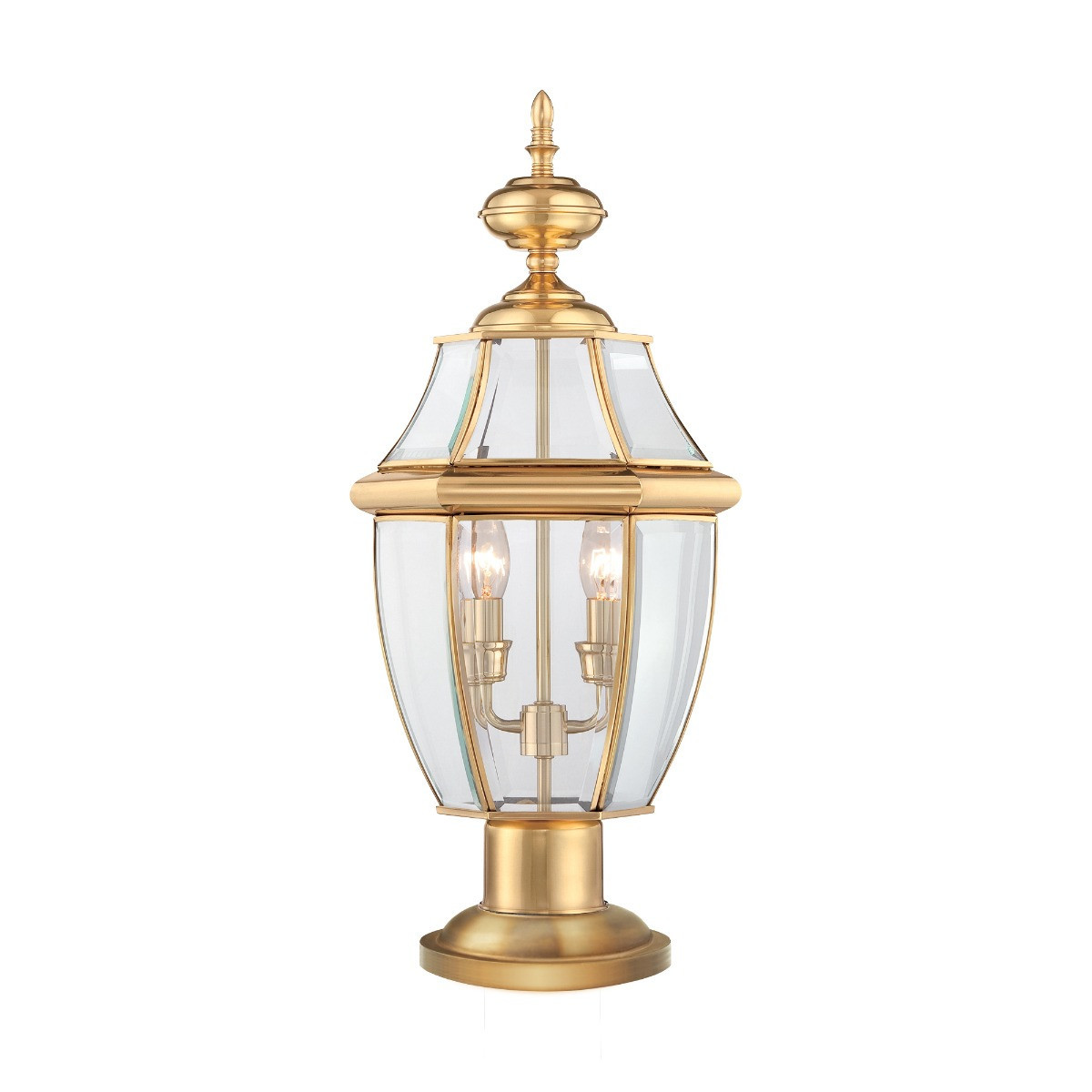 Lampa ogrodowa stojąca mosiądz Newbury wys:57 cm 2xE14x60W IP44 Quoizel