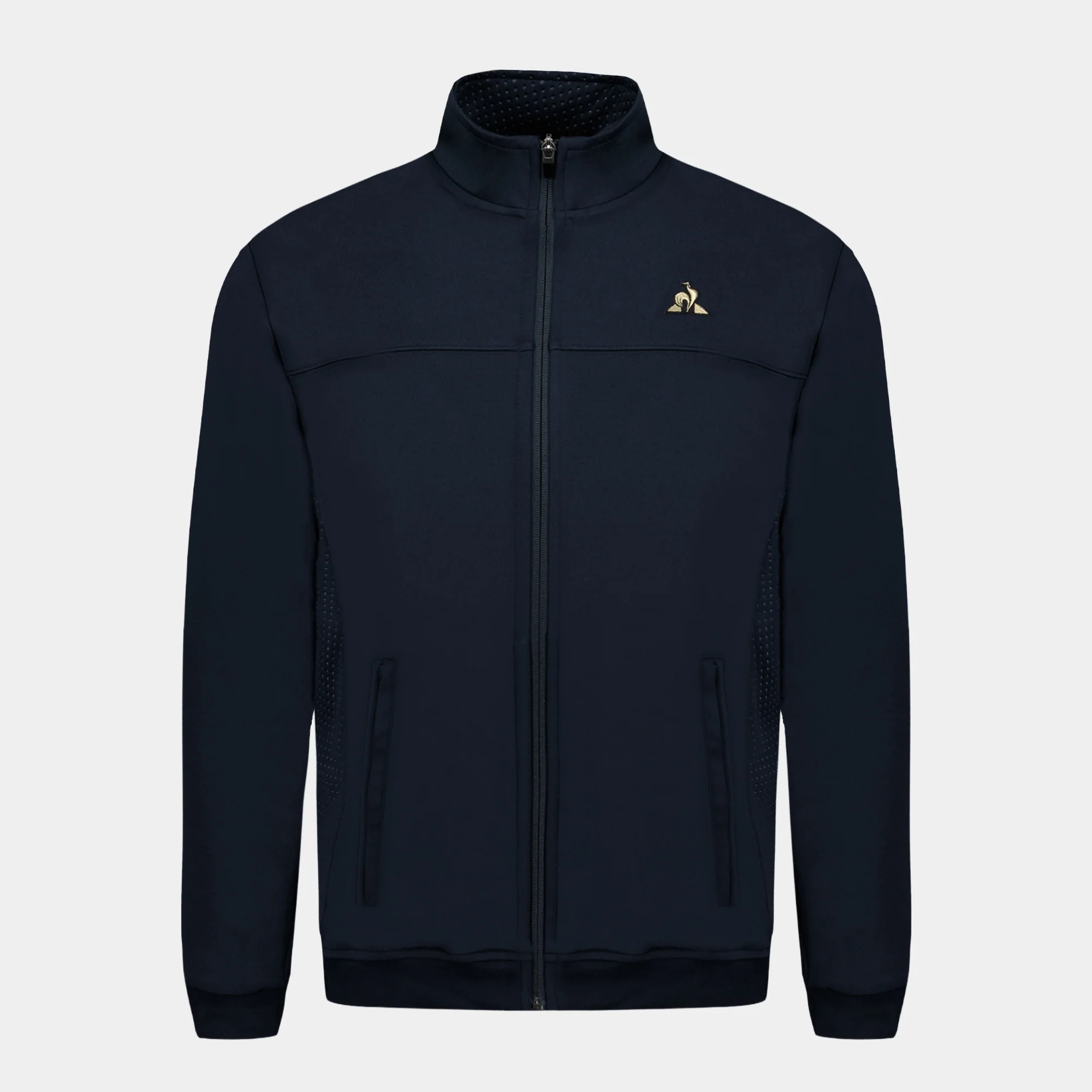 Veste zippée Coq d'or double face avec empiècements texturés