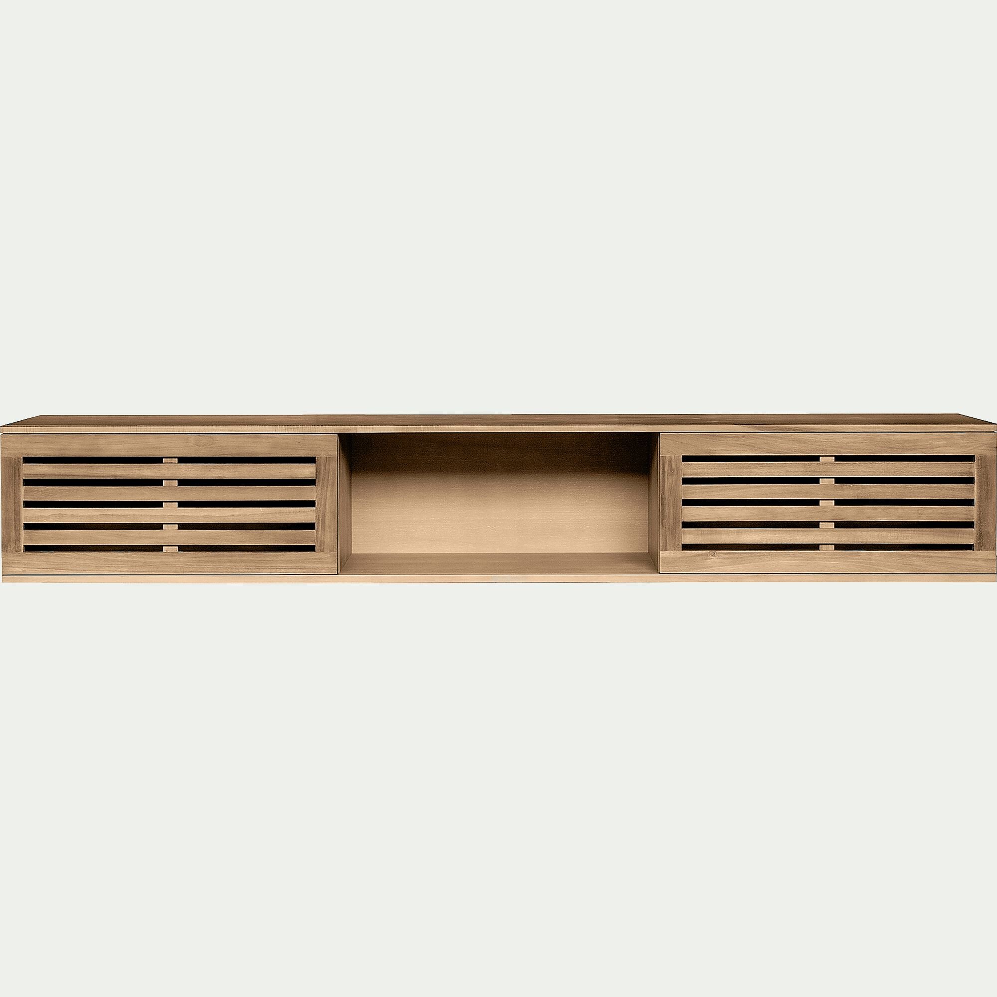 GAIA - Niches de rangement en acacia massif pour lit Gaia - bois clair