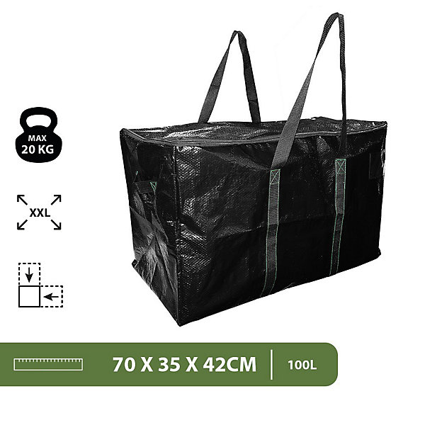 Lot 10 Grands Sacs Déménagement Recyclé - Rangement Et Transport Ultra Résistant - Réutilisable - Poignées Solides - 100L