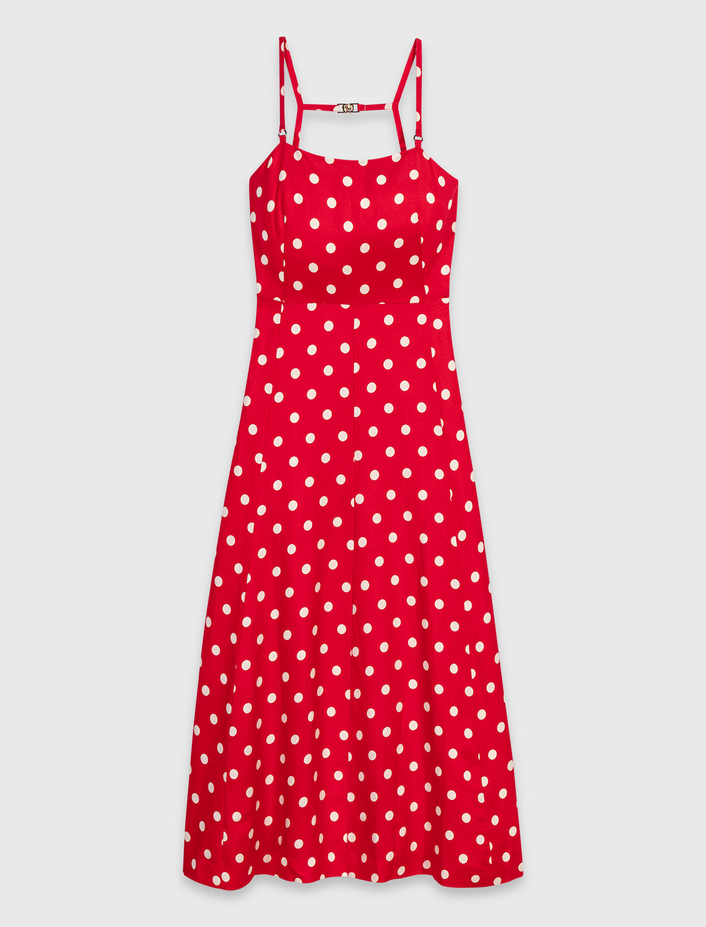 Robe longue dos nu en lin mélangé