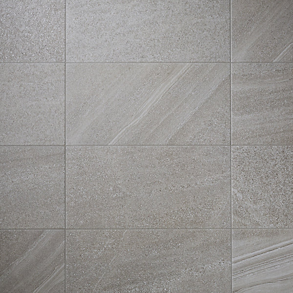 Carrelage sol extérieur grège effet pierre L.62 x l.31 cm x ép.7,4 mm, English Stone