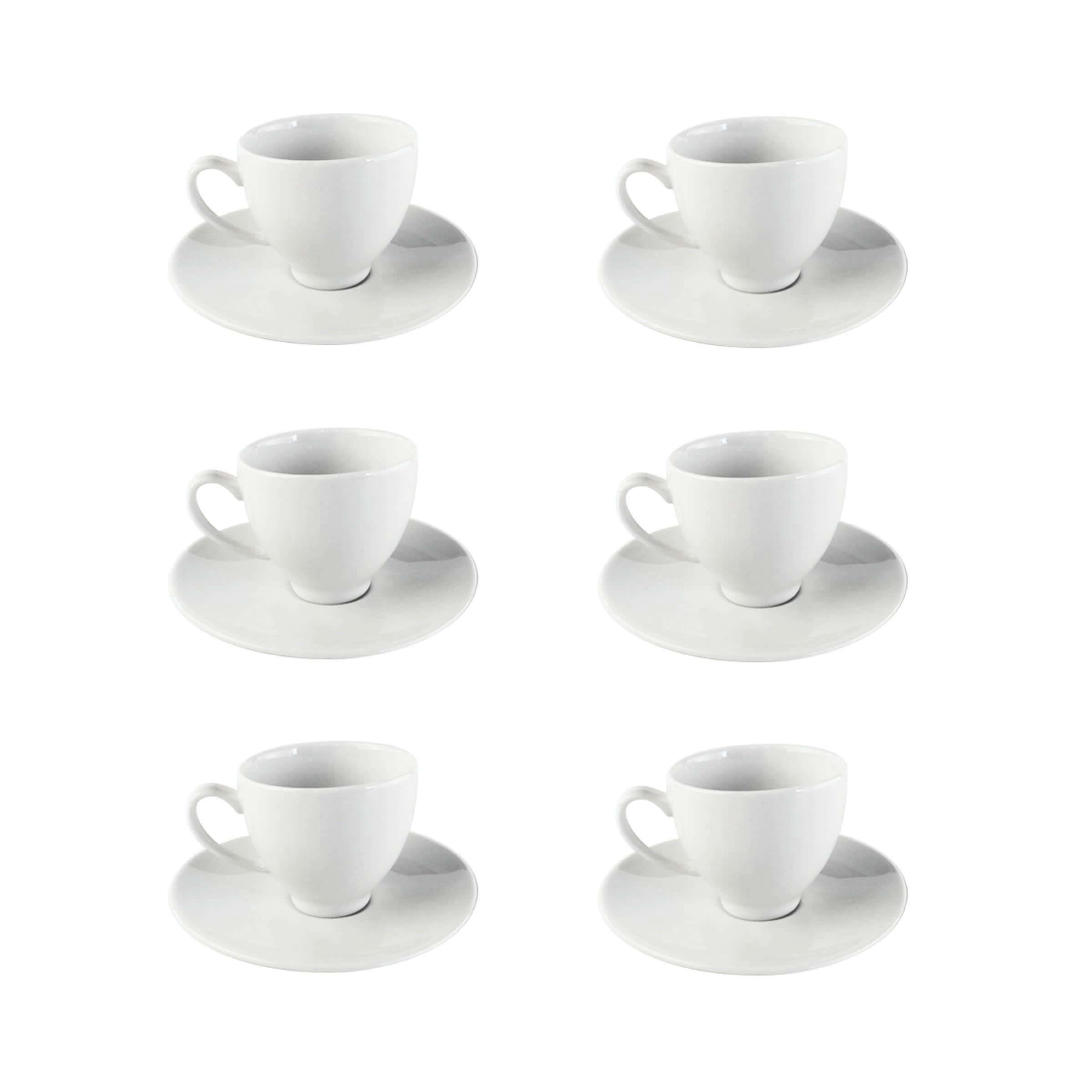 SVEN BLANC - Coffret 6 tasses et soucoupes café