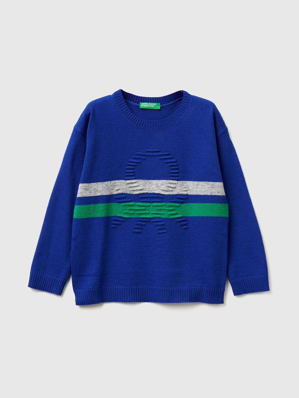 Sweater with logo in wool blend