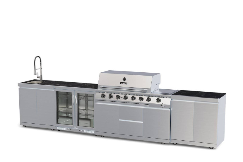Grill ogrodowy gazowy, kuchnia PRO 6-palnikowa ETNA256,5x57,5 Marroni