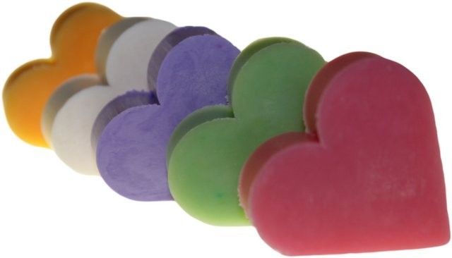 KDMD Heart Guest Soap - Raspberry - (Set of 10)
