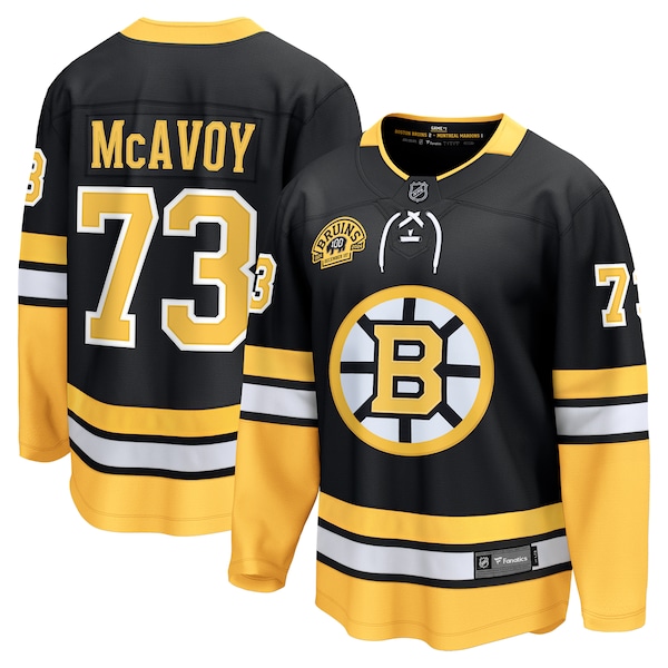 Charlie McAvoy Boston Bruins  100th Anniversary Premier Breakaway Player Jersey - Black