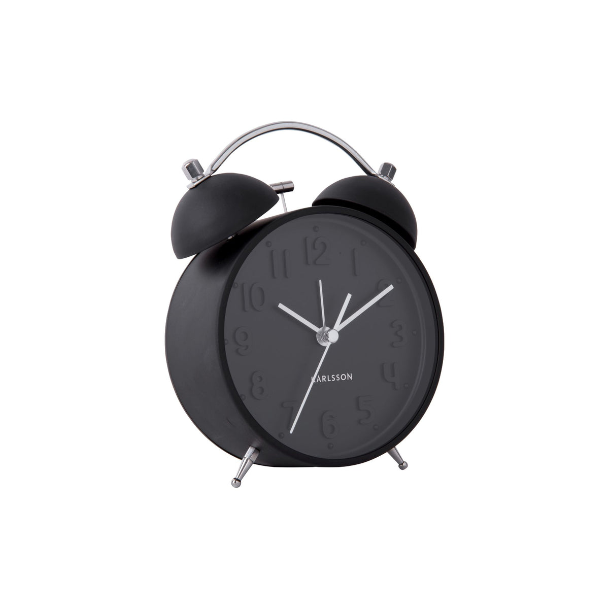 Karlsson wekker Iconic - zwart - Ø11cm
