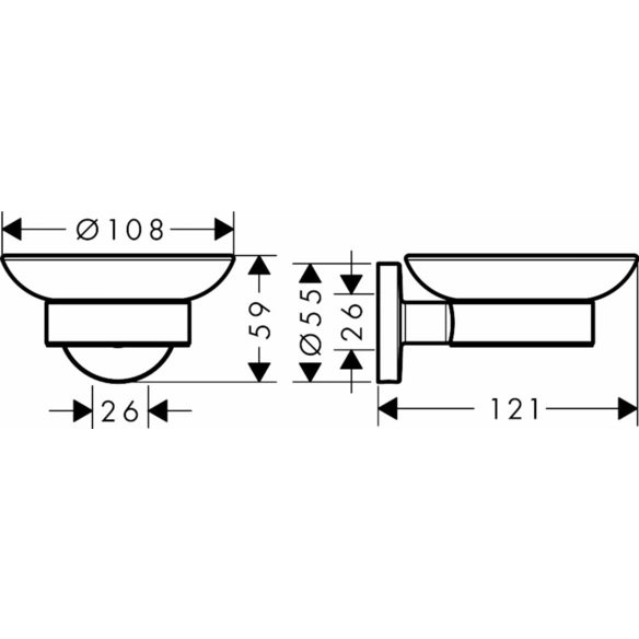 Seifenschale, »Logis Universal«, Ø 10,8 cm, chromfarben