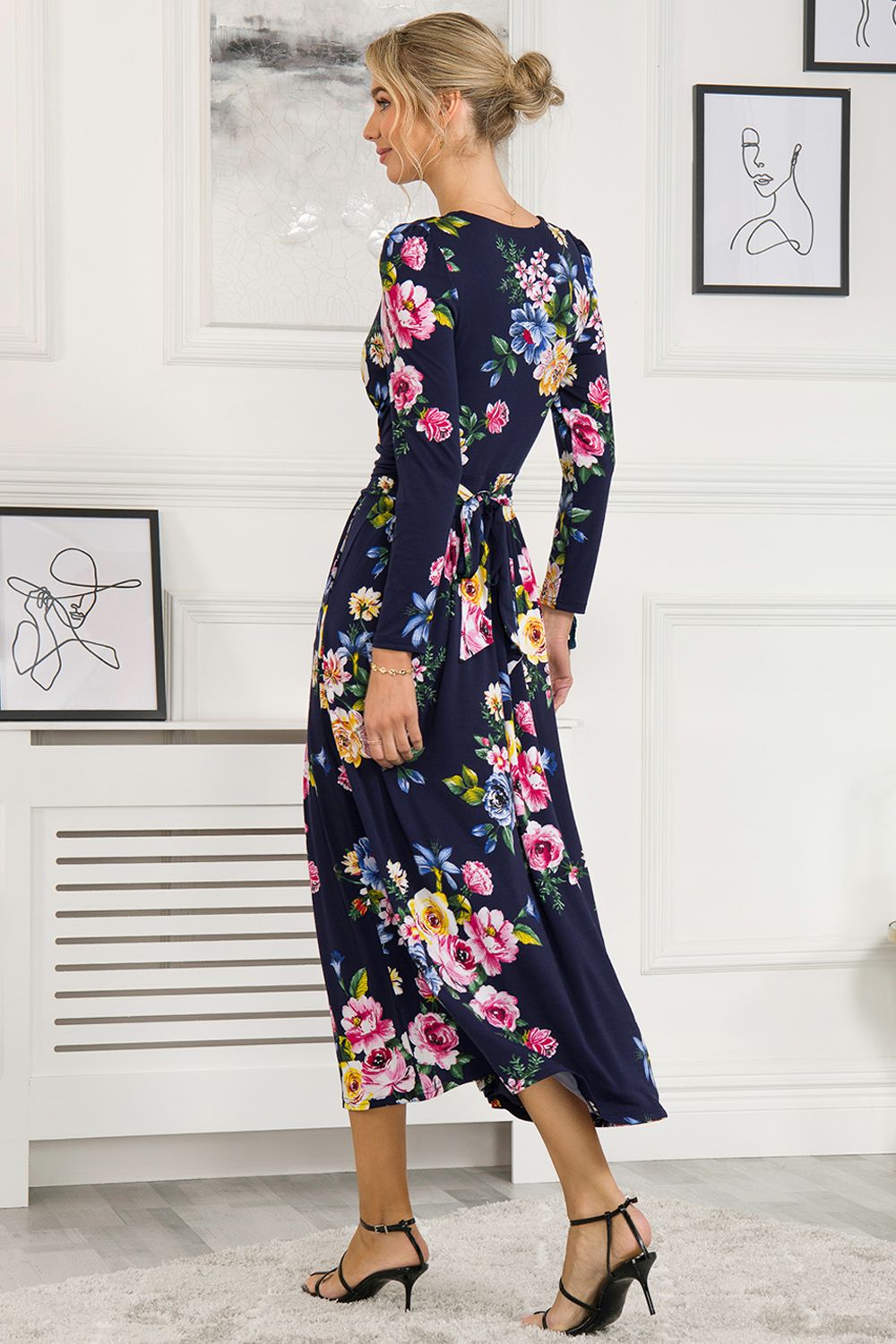 Jolie Moi Greyson Long Sleeve Maxi Dress
