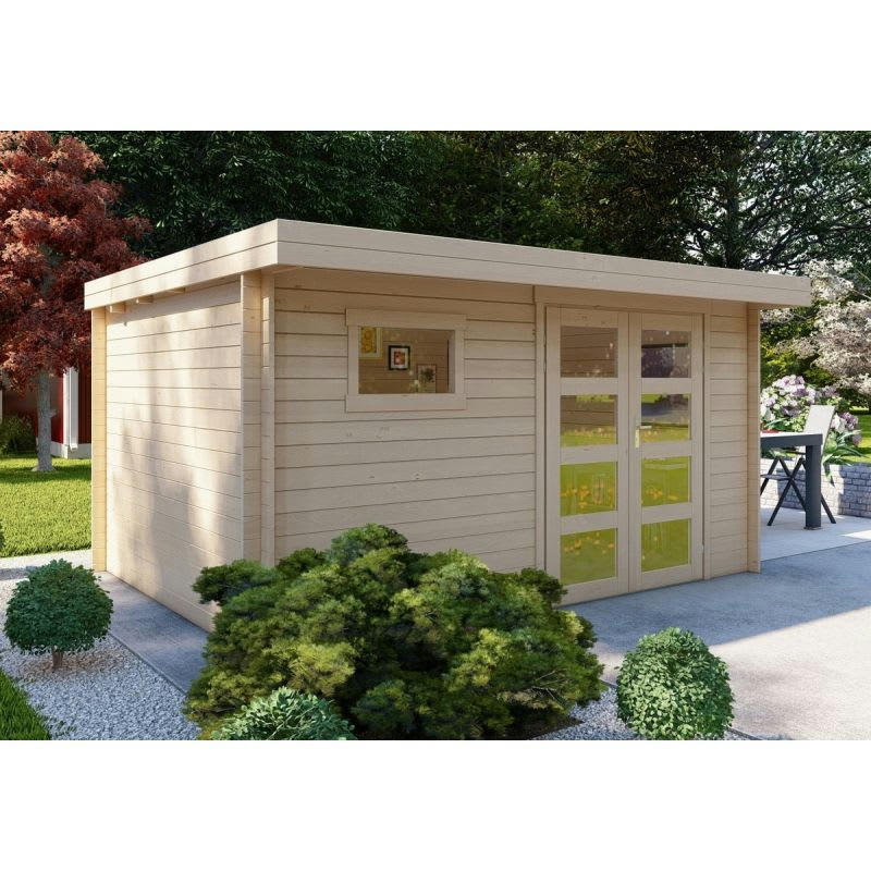 COURCHEVEL - Abri de jardin de 13 m² en bois de pin ép. 28 mm