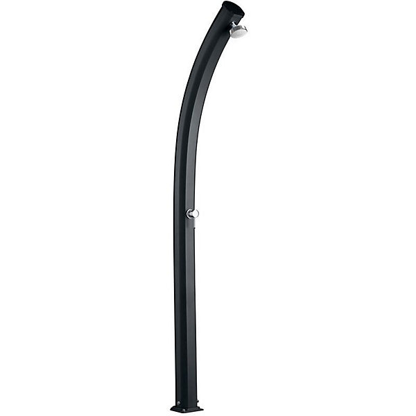 Douche noire en aluminium prête pour monnayeur hauteur 226 cm monobloc
