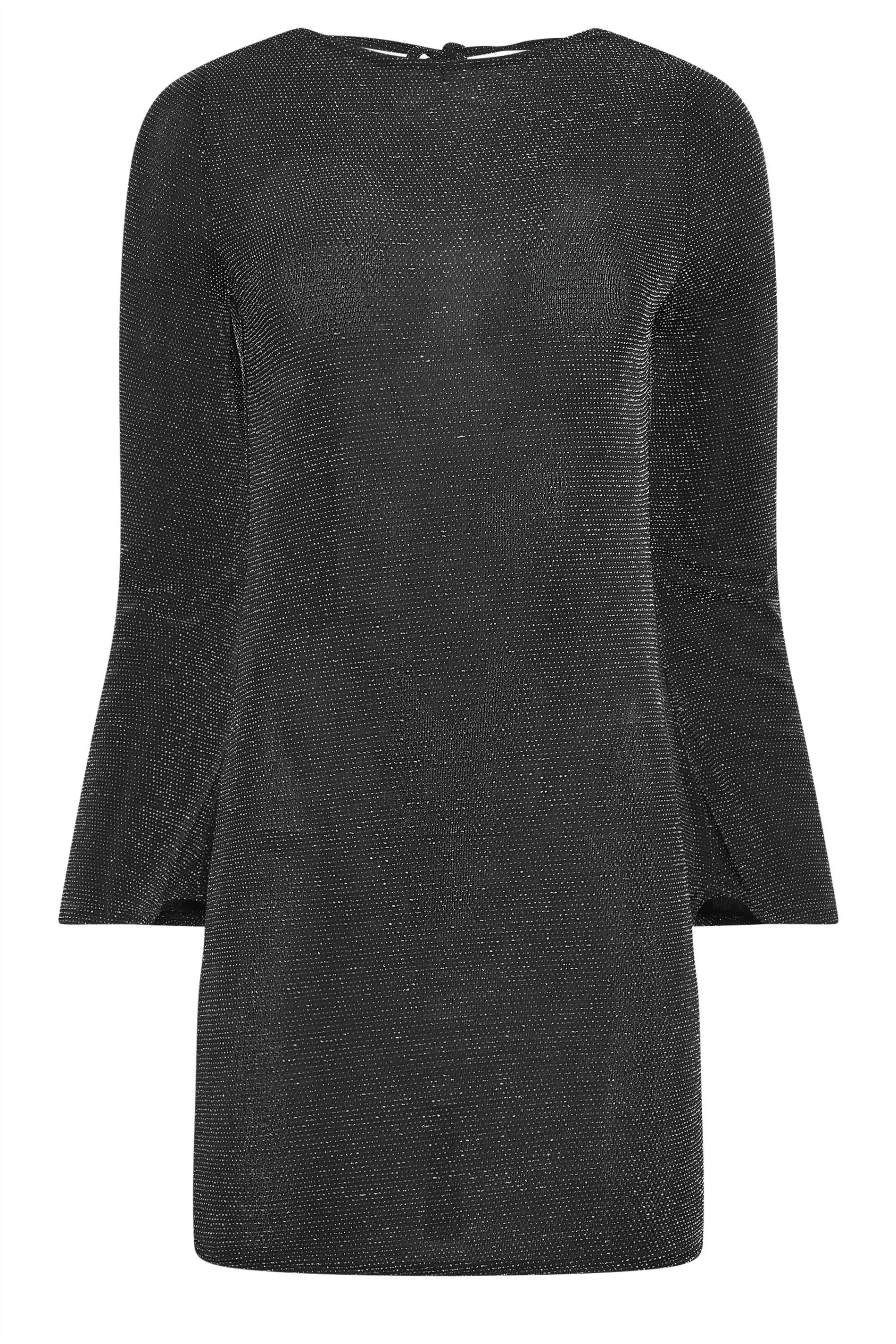 PixieGirl Petite Glitter Cowl Back Mini Dress