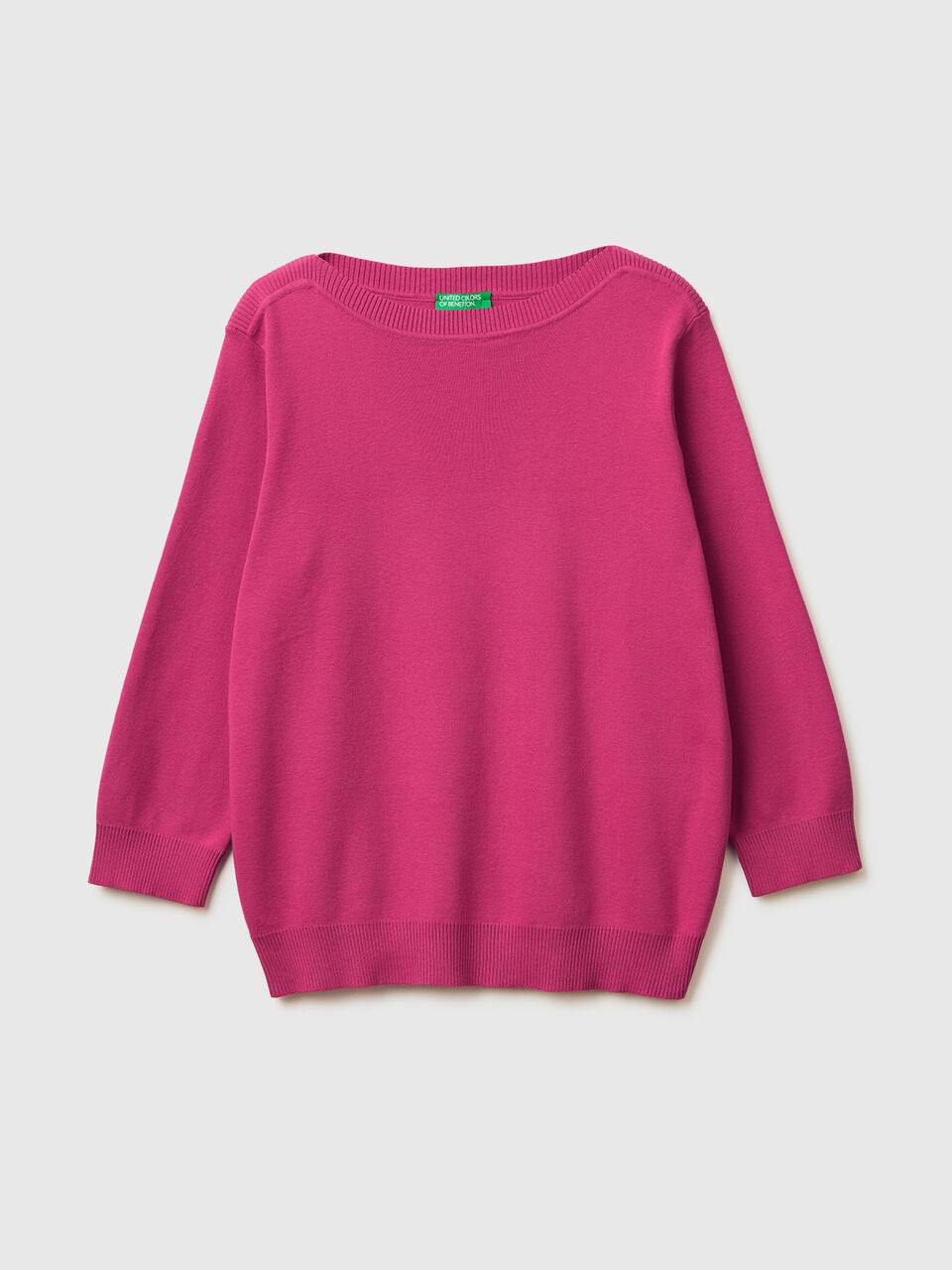 Plum sweater with boat neck