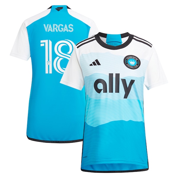 Kerwin Vargas Charlotte FC adidas Women's 2024 The Carolina Kit: Explore Replica Player Jersey - Blue