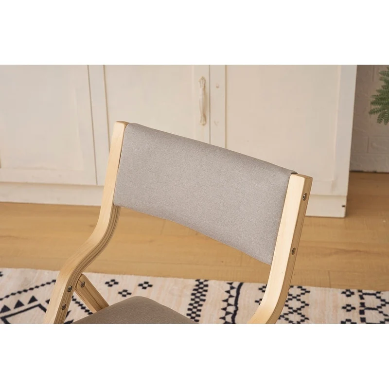 2 Pack Modern Folding Chairs with Padded Seat and Back, Wooden Dining Chairs Extra Chair for Living Room Office Wedding Party