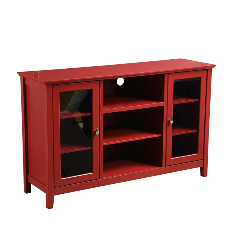 Modern Storage Buffet Cabinet with Glass Doors and Adjustabel Shelves for Living Room