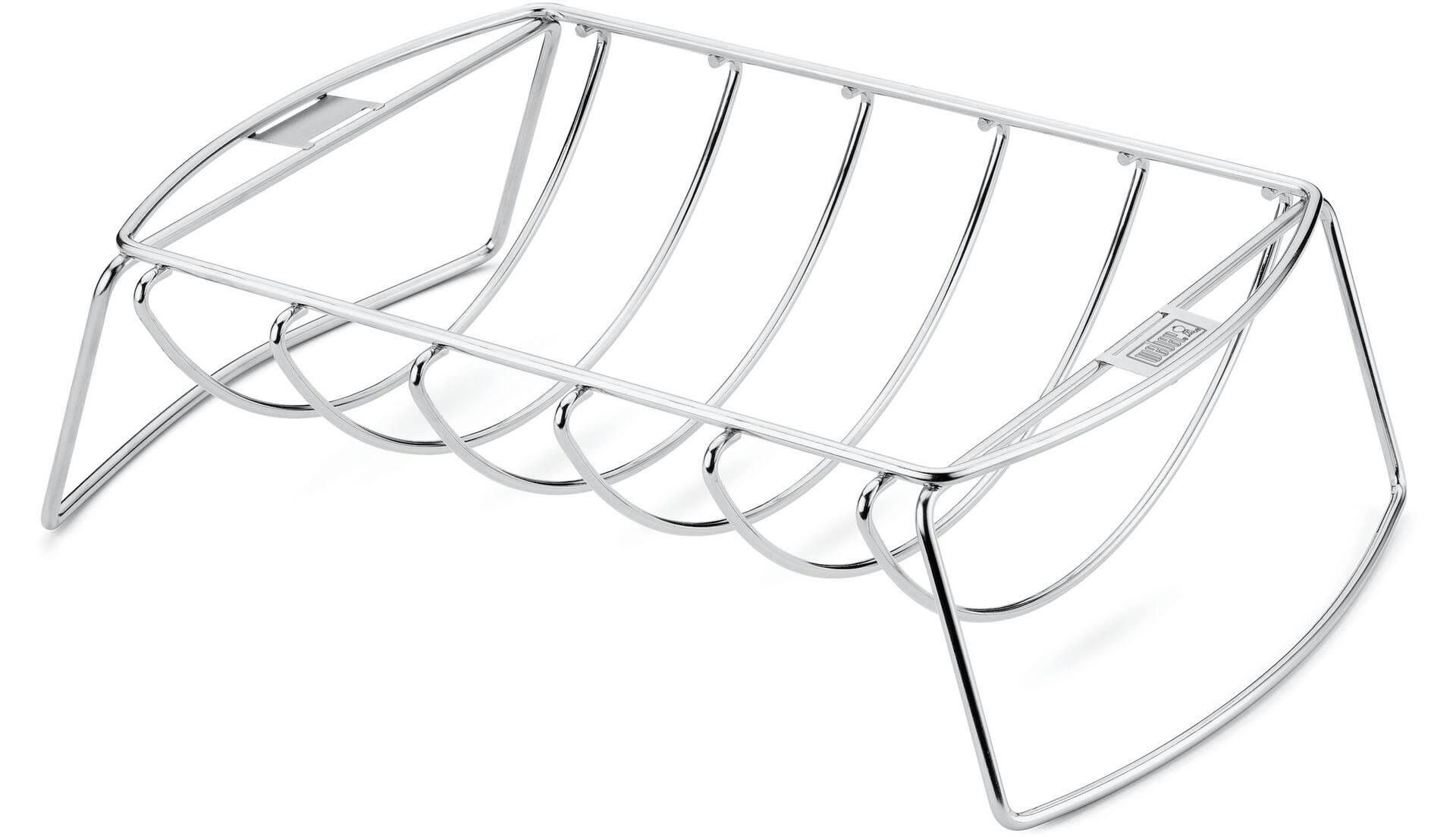 Weber Premium Stainless Steel Heavy Duty BBQ Rib Rack, Roasting Standw/ Handles