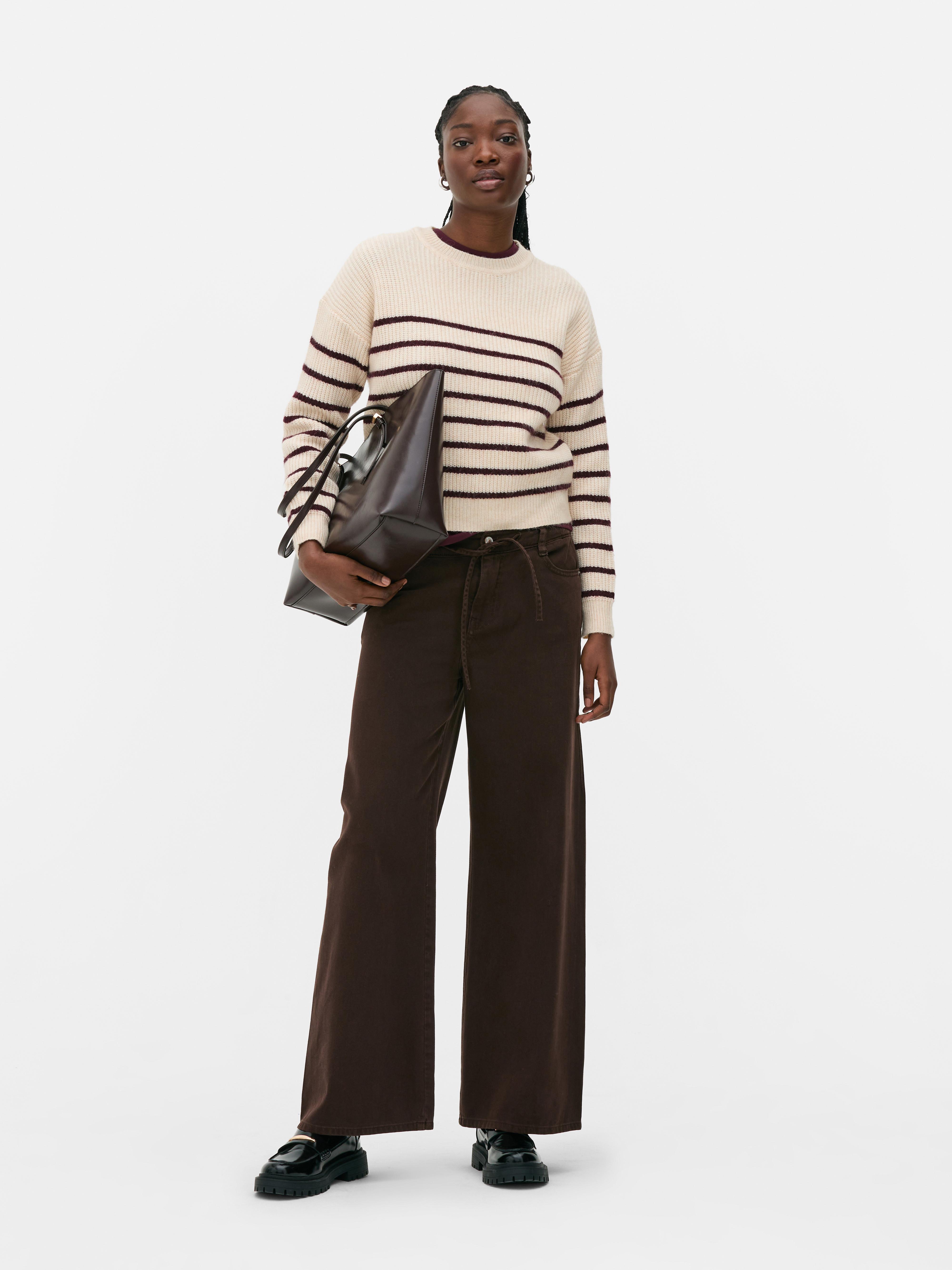 Ribbed Crew Neck Sweater