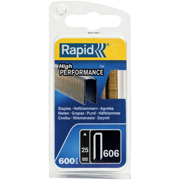 Tackerklammern, 25 mm, Heftklammer Typ 606, 600 St., in Blisterverpackung