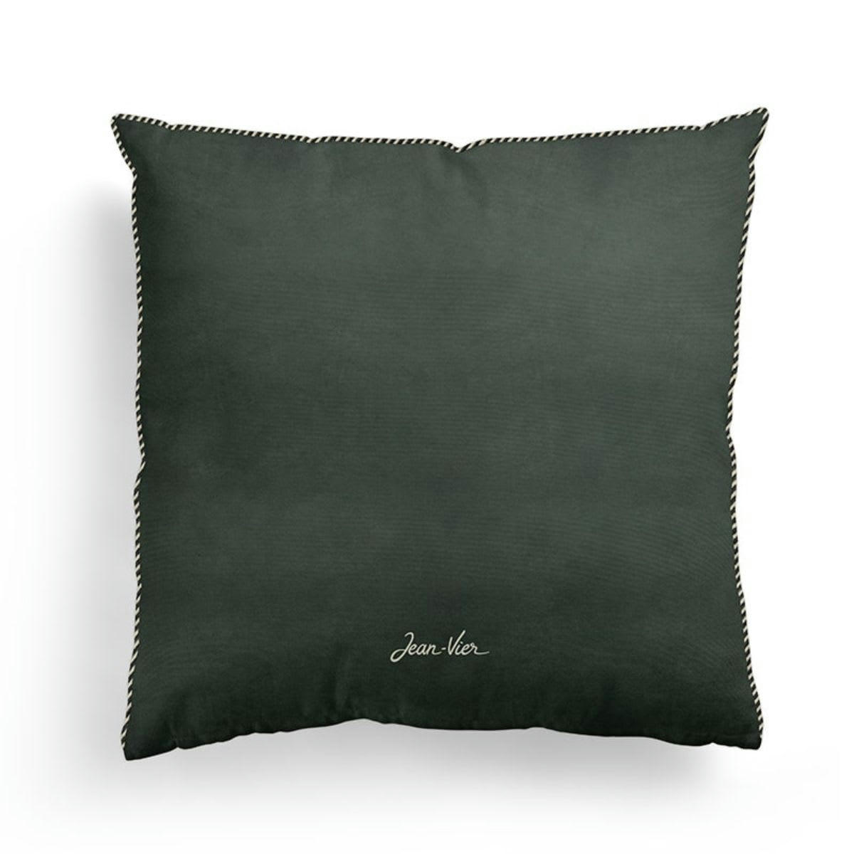 GOZOA - Housse de coussin en velours vert forêt 40x40 cm