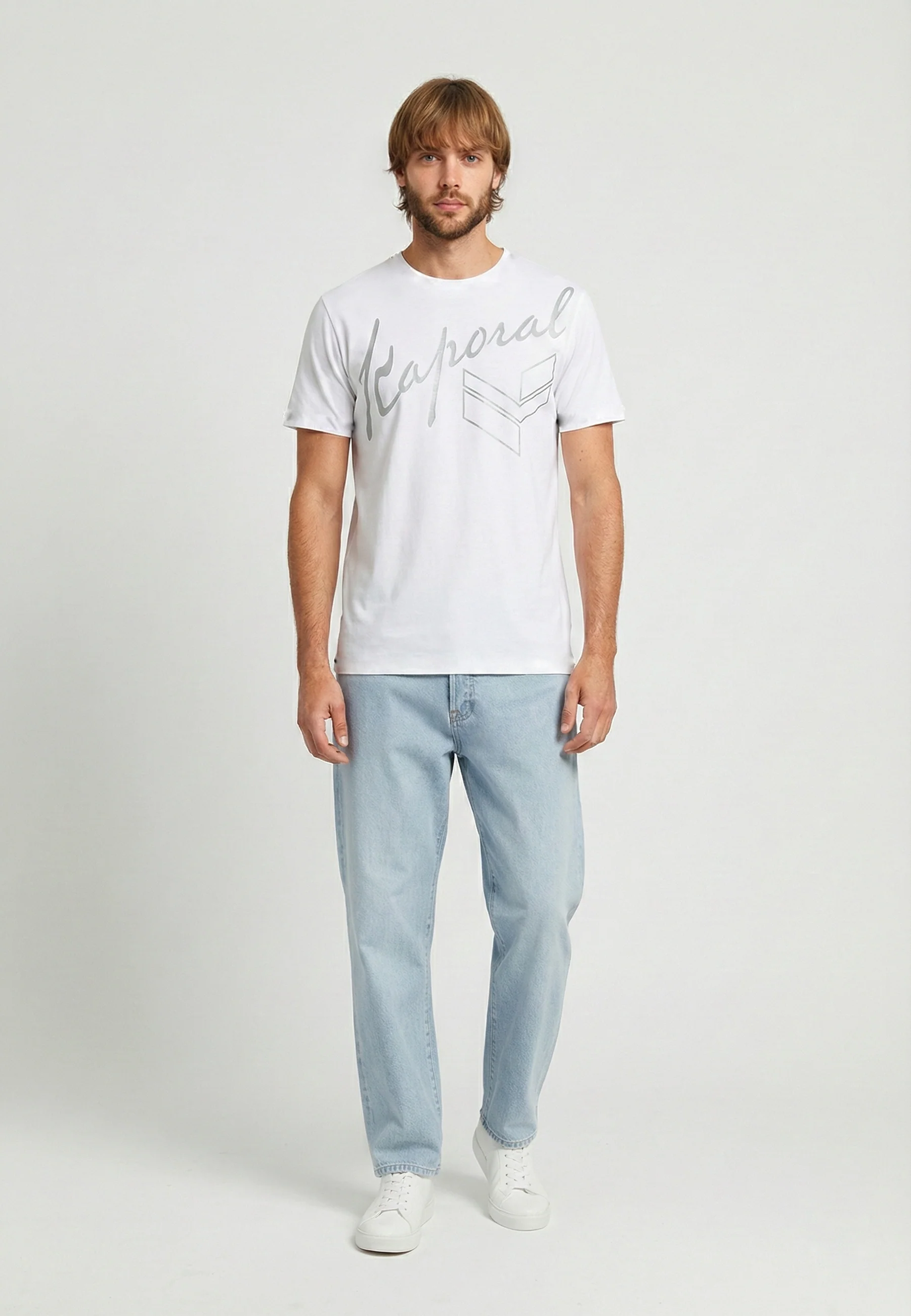 T-shirt manches courtes regular blanc coton KULAN