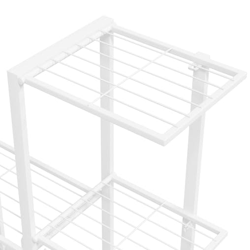 NNEVL Flower Stand 94.5x25x88 cm White Metal