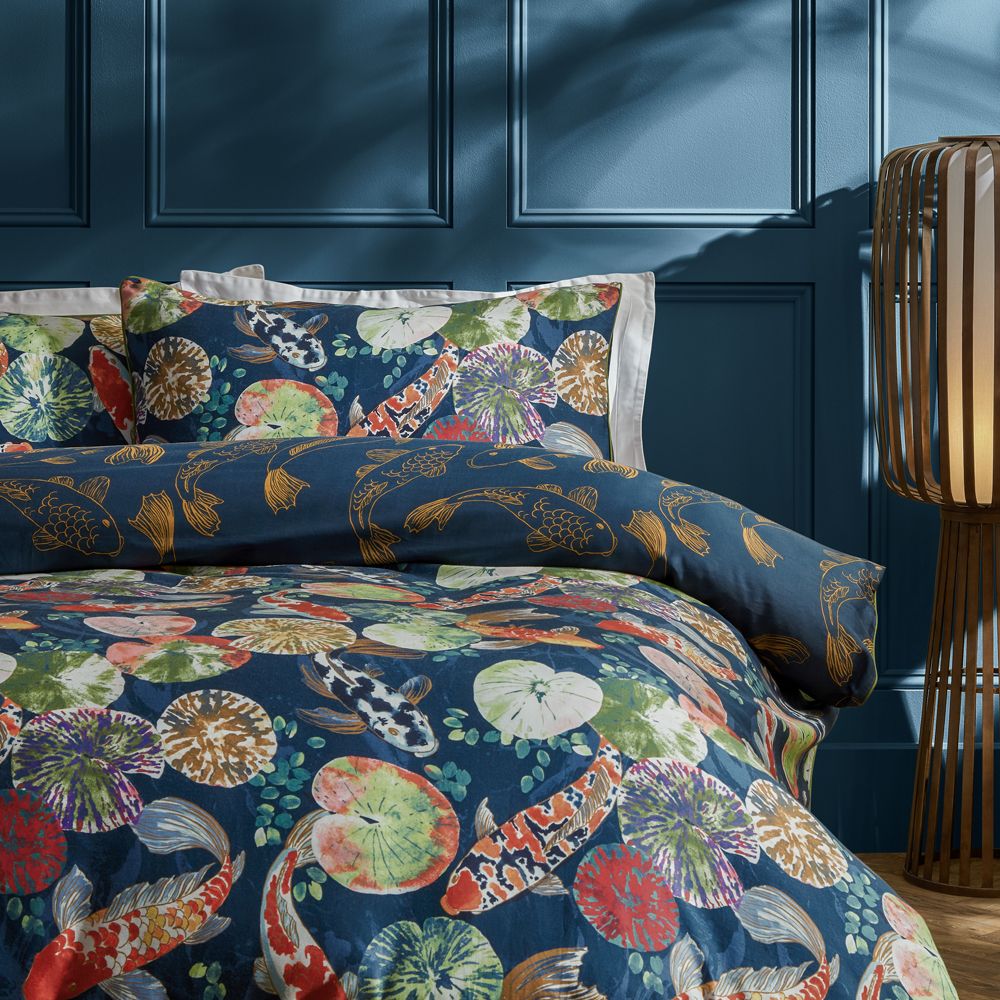 Paoletti Koi Pond Reversible Duvet Cover Set