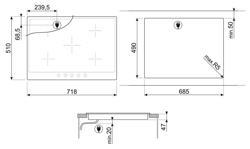 Płyta Ceramiczna Smeg P875PO