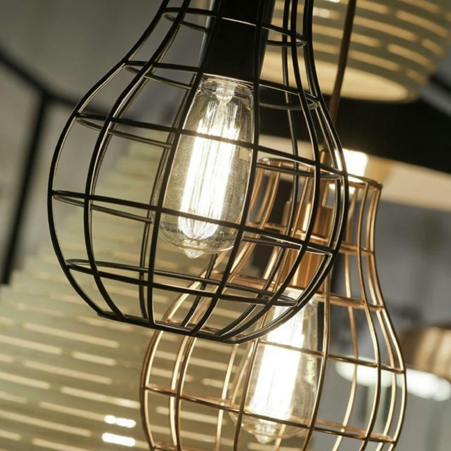 PITTSBURGH - Suspension métal noir H26cm