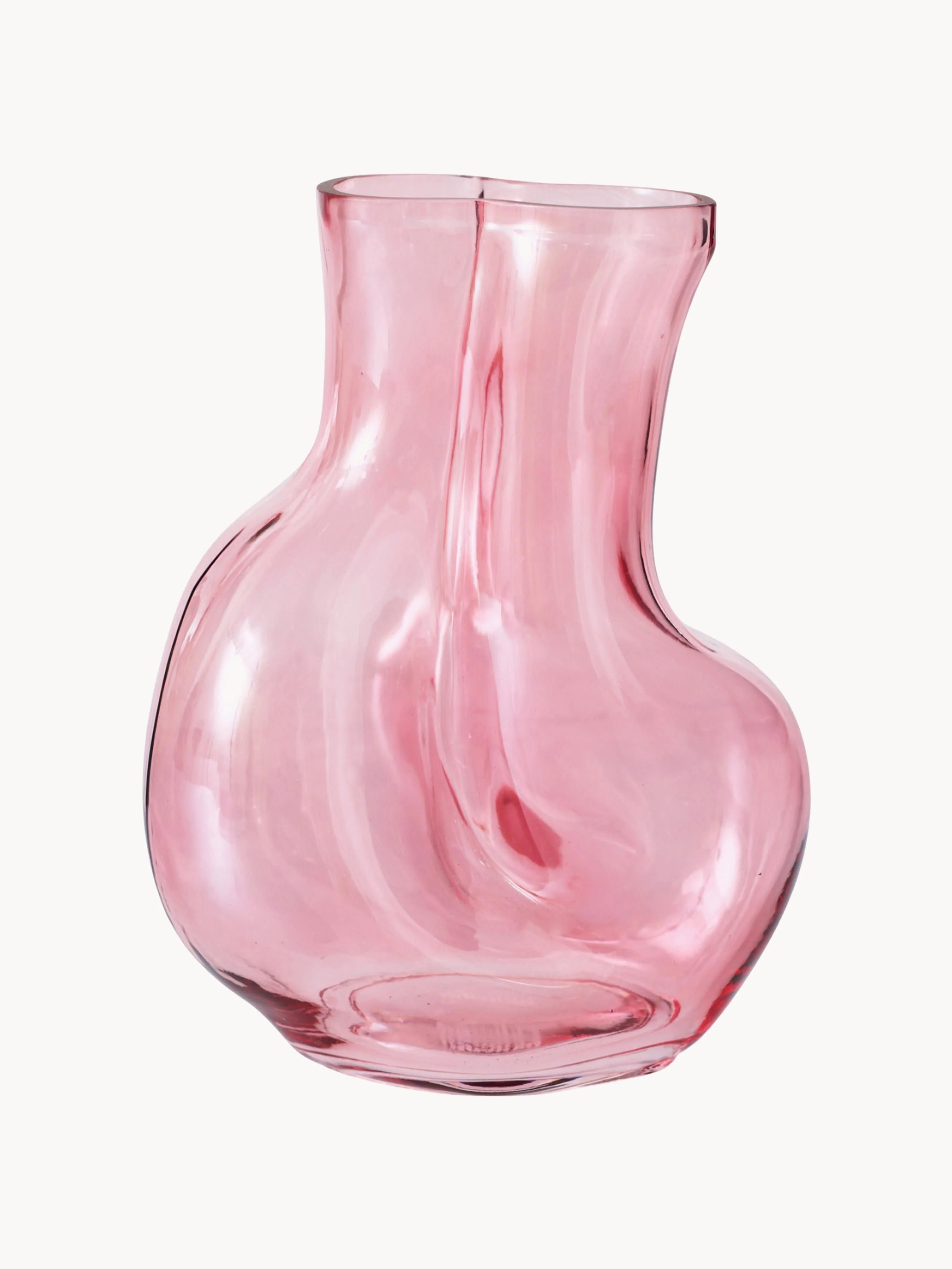 Handgefertigte Glas-Vase Gleam, H 22 cm