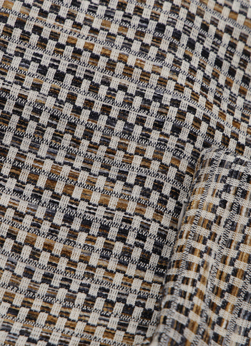 COUSSIN JACQUARD CHENILLE à MOTIFS GÉOMÉTRIQUES MULTICOLORE