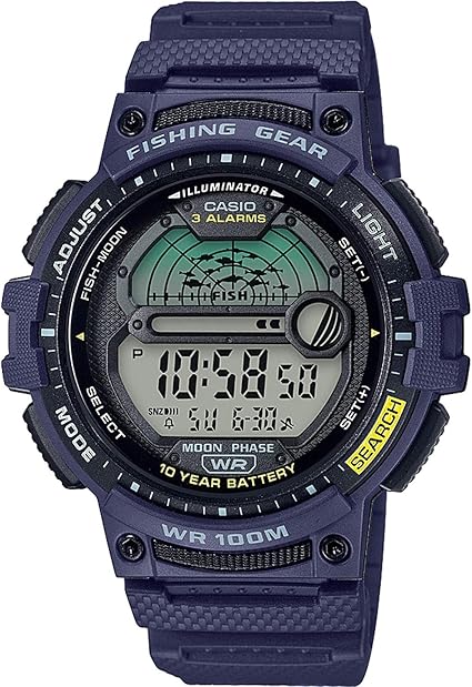 Casio Fishing Timer Quartz Watch with Resin Strap