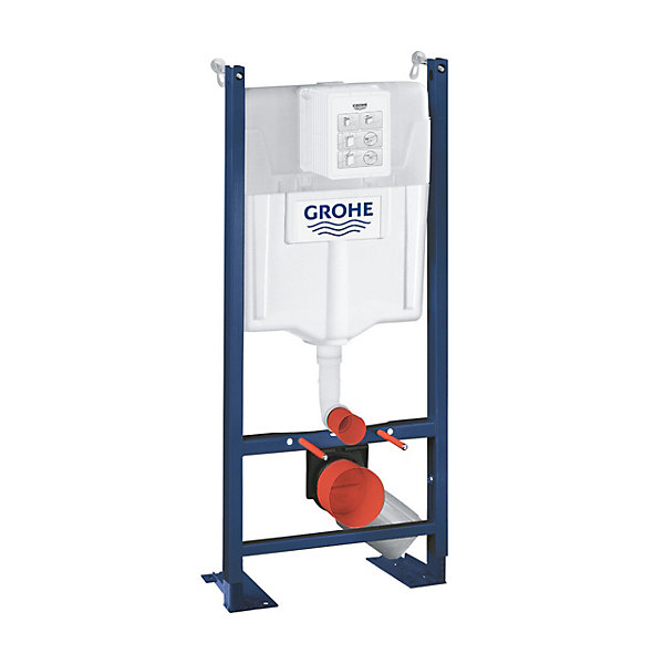 Pack WC Bâti-support autoportant   WC suspendu sans bride SAT   Abattant frein de chute   Plaque Blanc   Set d'habillage