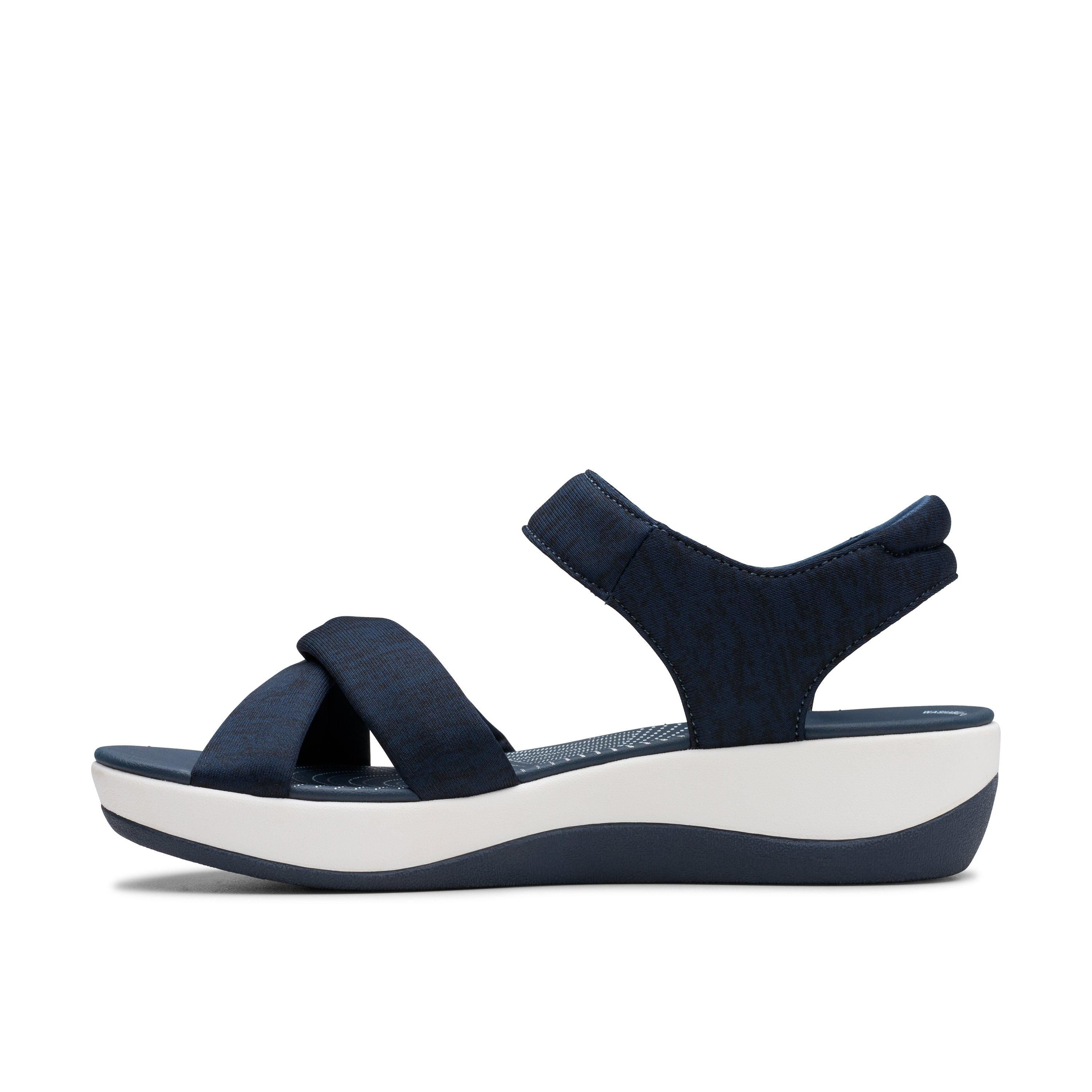 Clarks Arla Daisy Navy Wedges