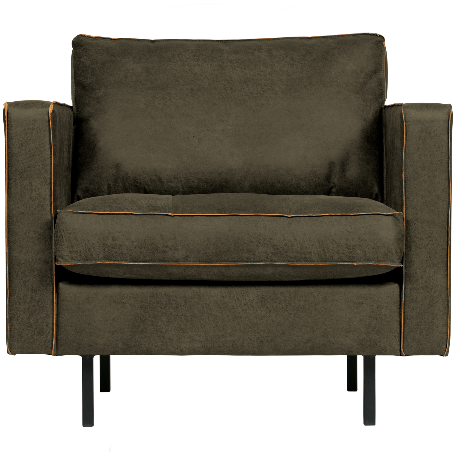 WOOOD classic fauteuil Rodeo - Eco-leder - Army - 83x98x88