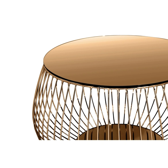 Couchtisch, BxH: 72 x 42 cm, Metall/Glas