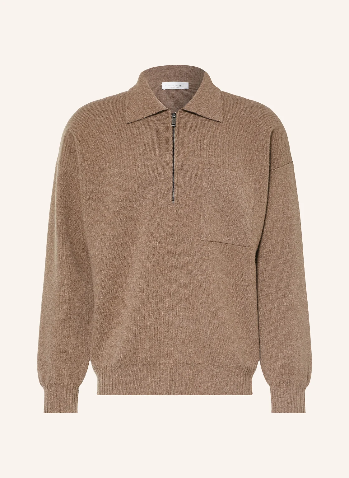 roberto collina Strick-Poloshirt aus Merinowolle