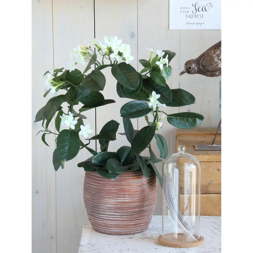 Mica Decorations Kunstplant - stephanotis bruidsbloem - wit - 50 cm