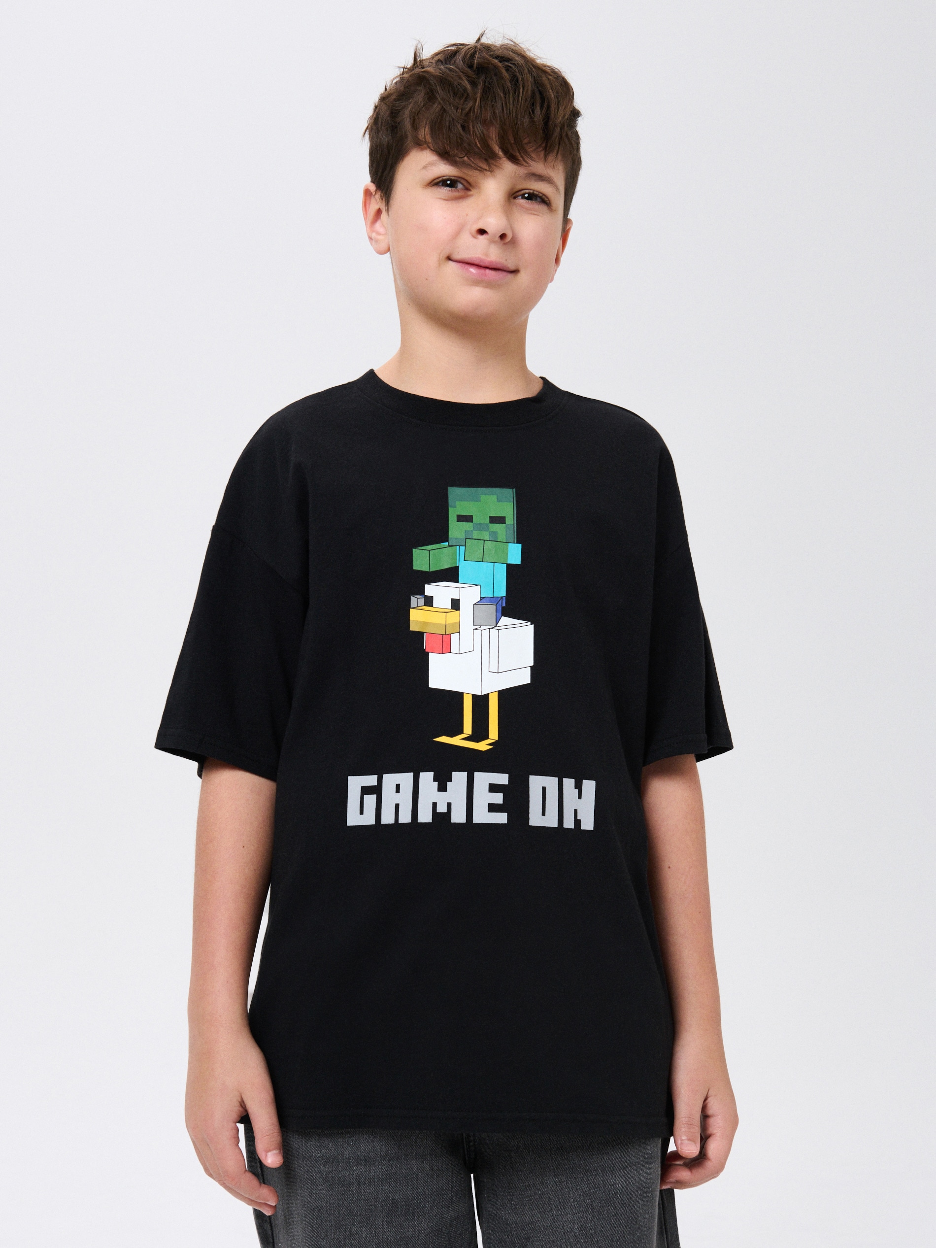 Bawełniana koszulka z nadrukiem Minecraft