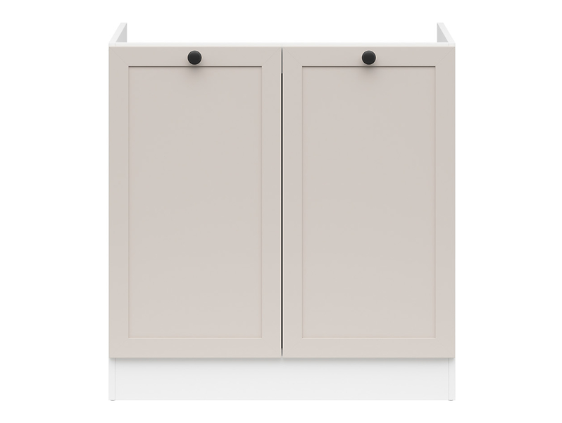 Szafka kuchenna pod zlewozmywak Junona Line 80 cm z 2 drzwiami biały/uni kaszmir