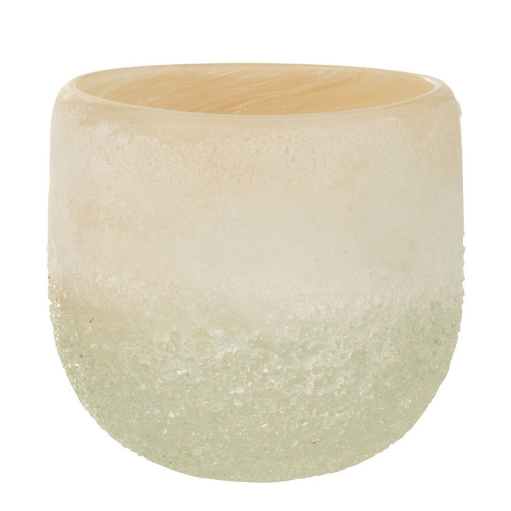 J-Line kaarshouder - glas - beige - small