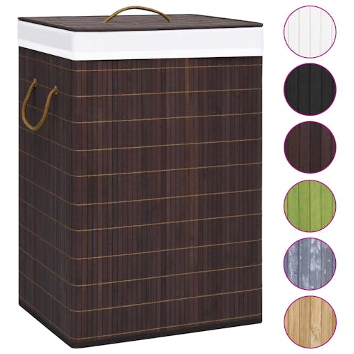 NNEVL Bamboo Laundry Basket Brown 72 L