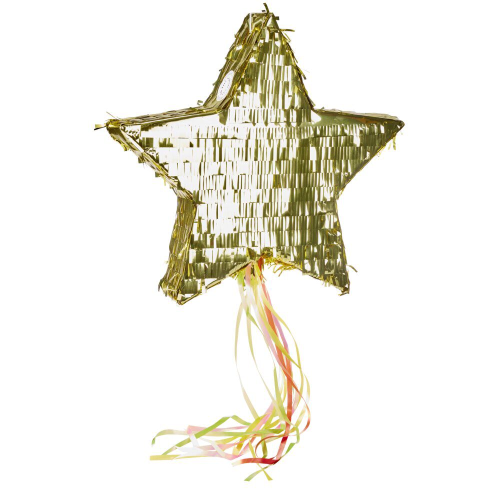 Pi&ntilde;ata étoile dorée 44x9xH45cm