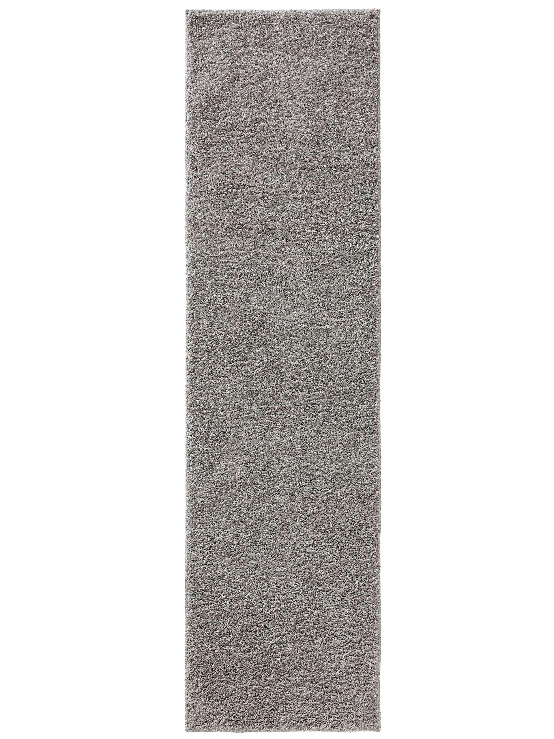 SOHO - Tapis à poils longs gris clair 80x300