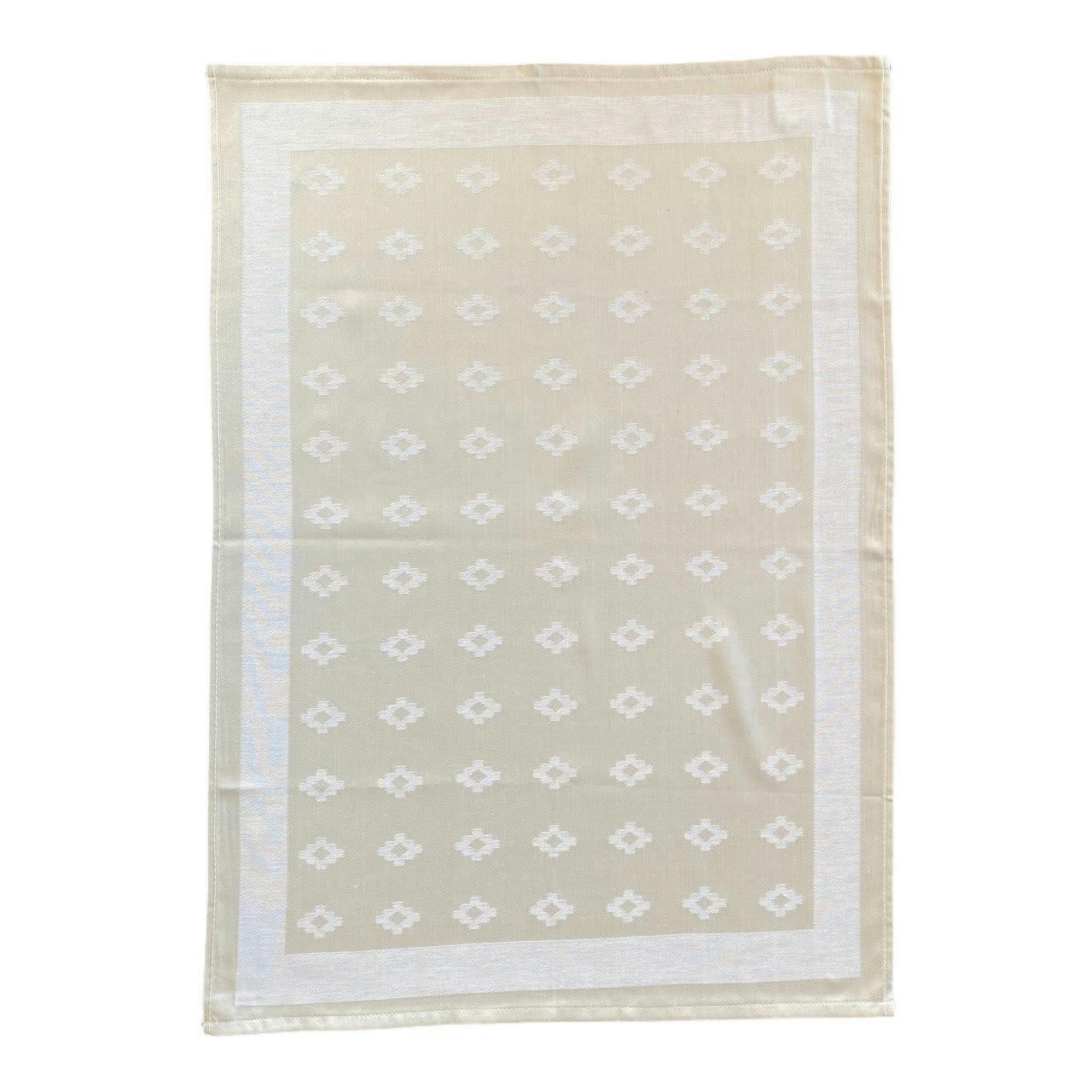 Design Déco - Deux Duos torchons assortis bicolores beige Déco 50 x 70